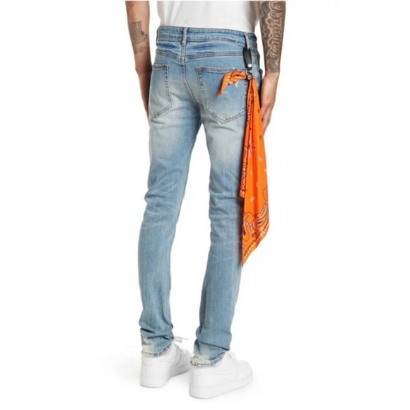 BLUECARATS The McQueen 5-Pocket Slim Fit Jeans ~ Light Distressed 32 NWT - Picture 4 of 14